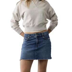 AE Stretch High-Waisted Perfect Denim Mini Skirt American Eagle NWT Size 0